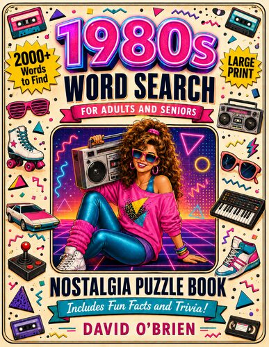 1980s Nostalgia Large Print Word Search cover