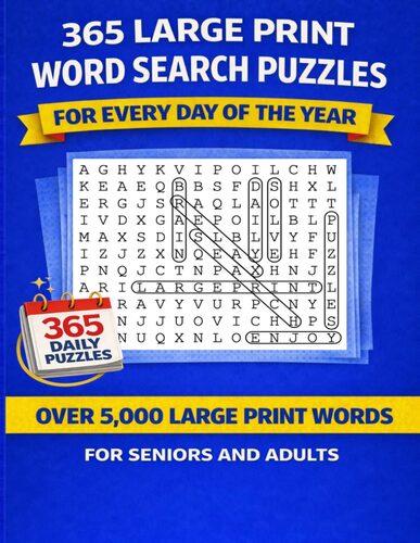 365 Large Print Word Search cover