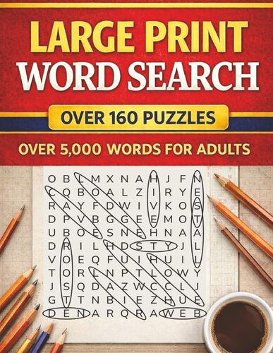 5,000+ Large Print Word Search cover