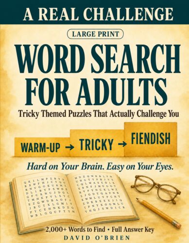 Large Print Word Search for Adults cover