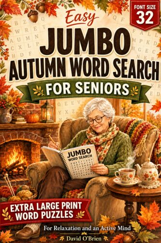 Easy Jumbo Autumn Word Search cover