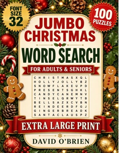 Easy Jumbo Christmas Word Search cover
