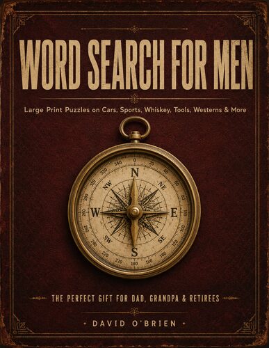 Large Print Word Search for Men cover