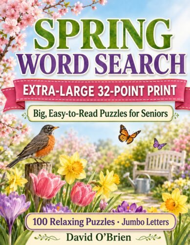 Easy Jumbo Spring Word Search cover