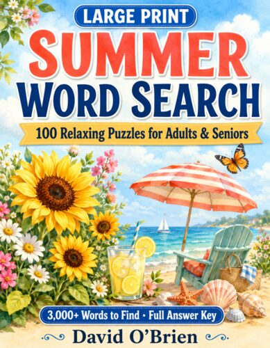Large Print Summer Word Search cover
