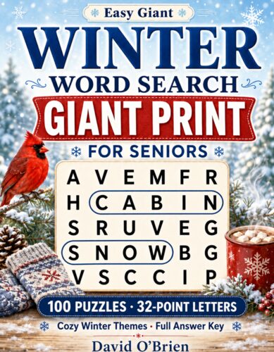 Easy Jumbo Winter Word Search cover